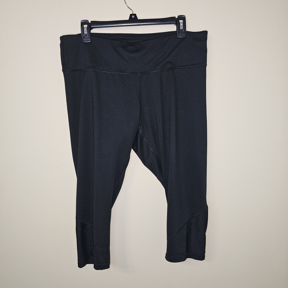 Champion Women's Cropped Pants Black XXL Stretch Activewear Pull On